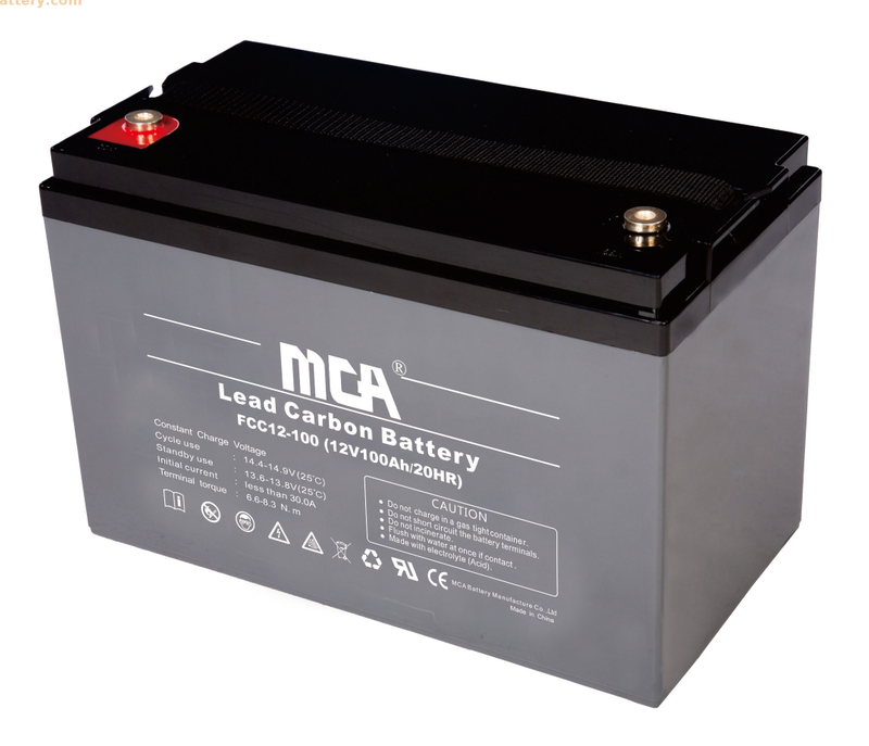 pure 12v 100ah Lead Carbon Battery for Boat