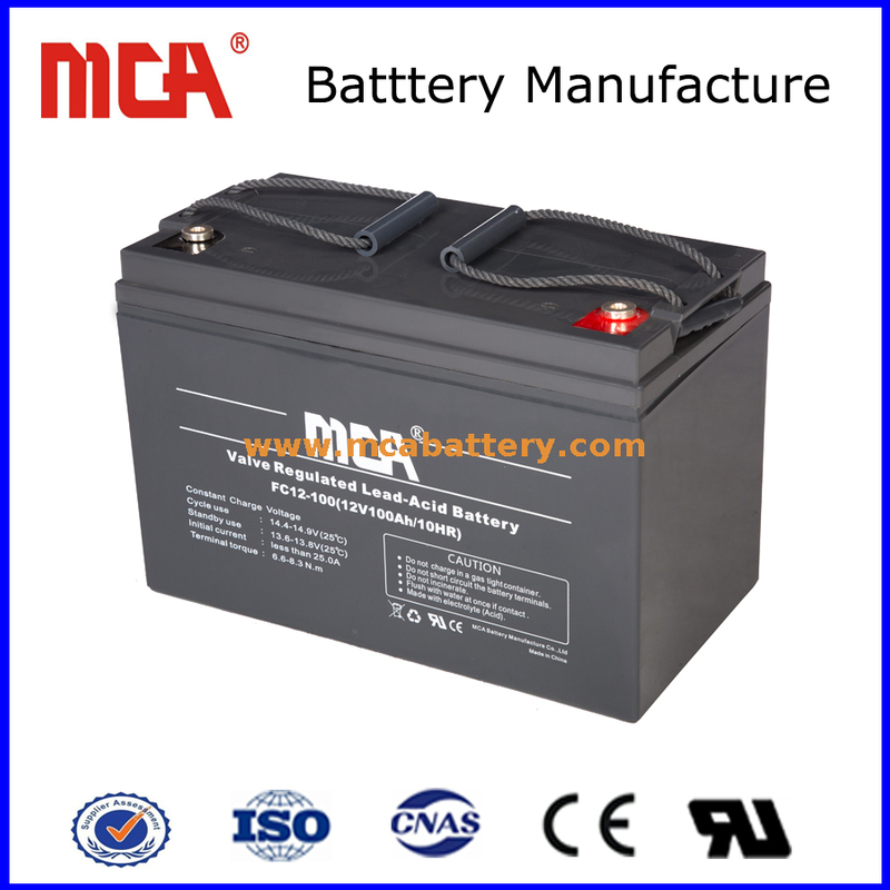 Sealed Lead Acid 12V 100AH Agm Solar Battery 