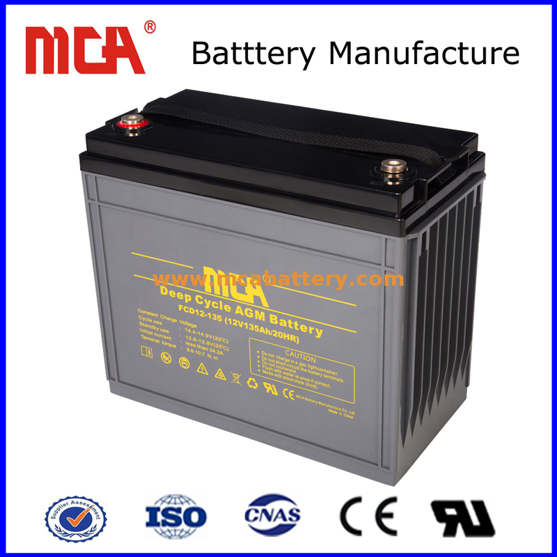 Deep Cycle Agm Battery 12V 135AH Marine Battery 