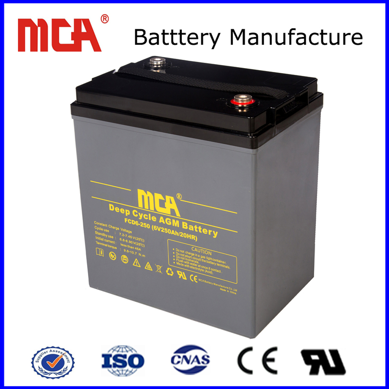 6V Deep Cycle Agm Battery for Solar Energy