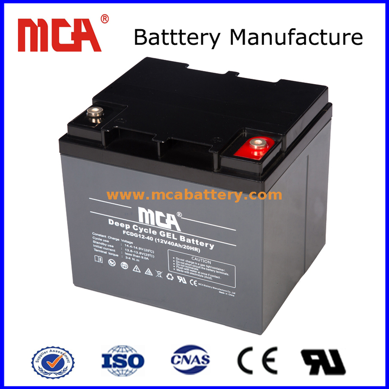 Deep cycle gel battery 12V 40AH for inverter 