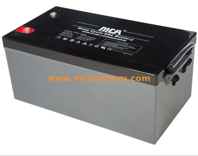 Long Life 12v 260ah Deep Cycle Gel Battery for Floor cleaning machine