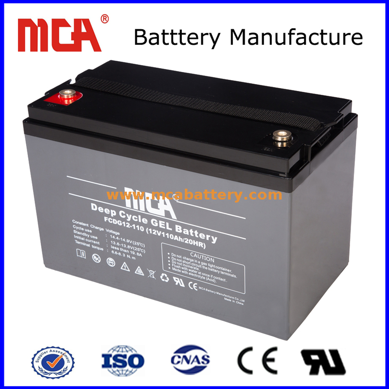 Deep cycle gel battery 12V 110AH for marine 